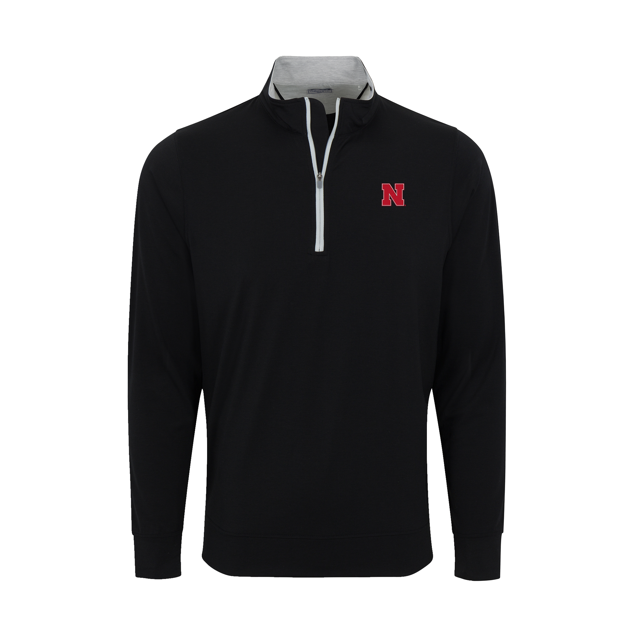 Nebraska DriRelease® Performance Pullover Black with Light Grey Trim